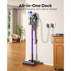 Cordless Vacuum Cleaner 70Min/650W/55Kpa, Self-Standing Vacuum Cleaners For Home With 3.3Ft Hose & Auto Mode, Wall Mount Charging, Stick Vacuums With Fragrance, Dust-Scraper For Hardwood Floor/Car/Pet