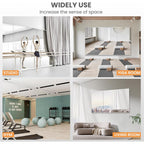 Home Gym Mirror, 48X24 Inch(Each)-2Pack Large Frameless Tempered Glass Full Body Wall Mounted For Yoga, Exercise, Dance Studio