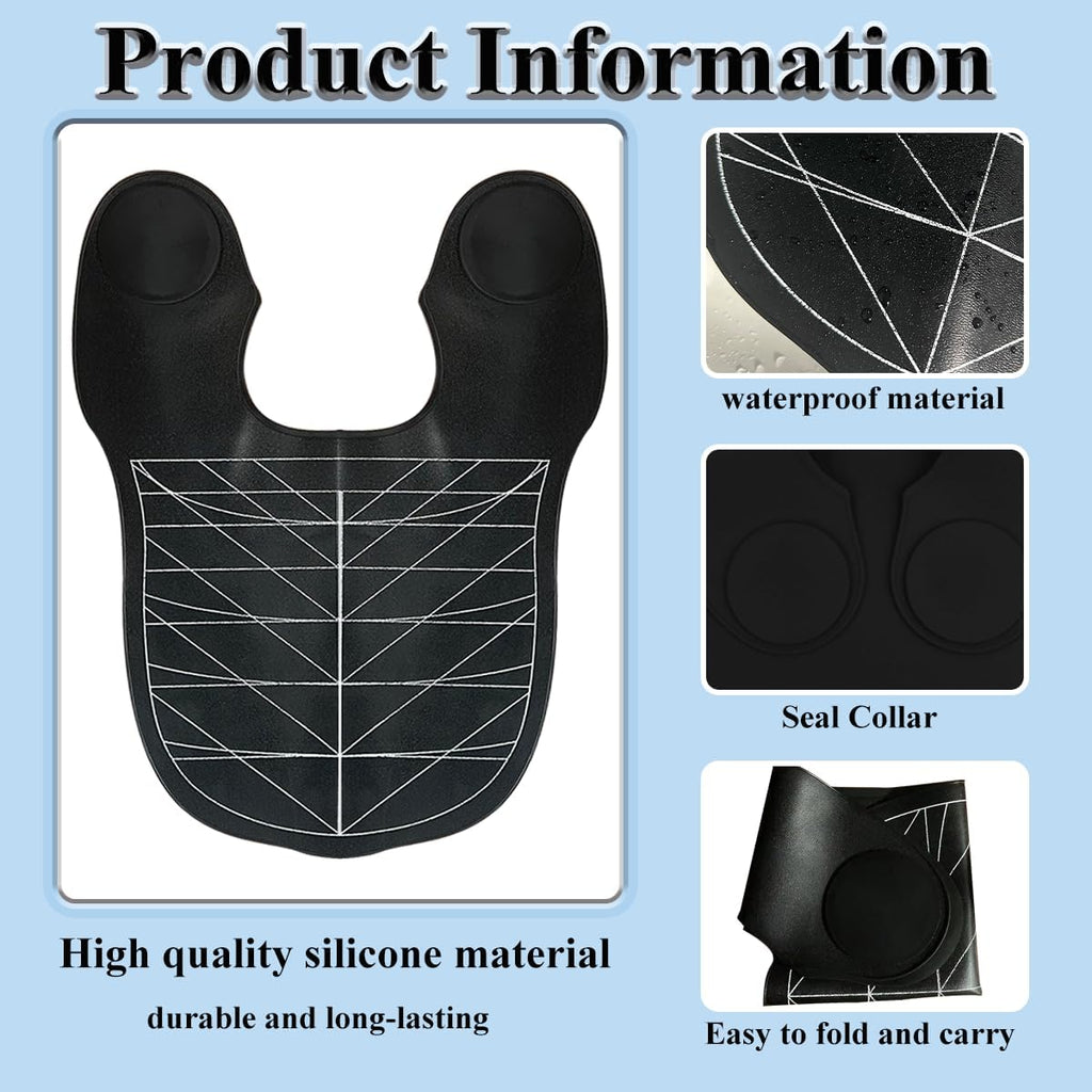 Silicone Hair Cutting Guide Shawl,Shoulder Silicone Mat For Hair Tools,Waterproof Silicone Hair Cut Cape For Professional Hair Stylists And Beginners,Large Haircutting Pads For Home And Salon Use
