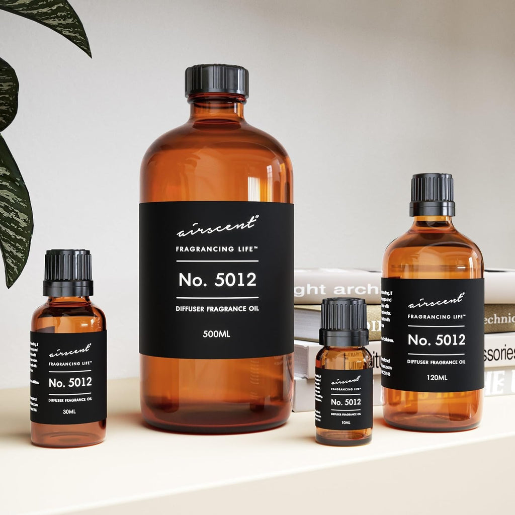 Airscent No. 5012 Perfume Dupe Diffuser Oil - 10 Ml, 0.34 Fl Oz | Sandalwood Honey Pomelo - Premium Fragrance Oil Blend For Ultrasonic And Waterless Diffusers And Crafting