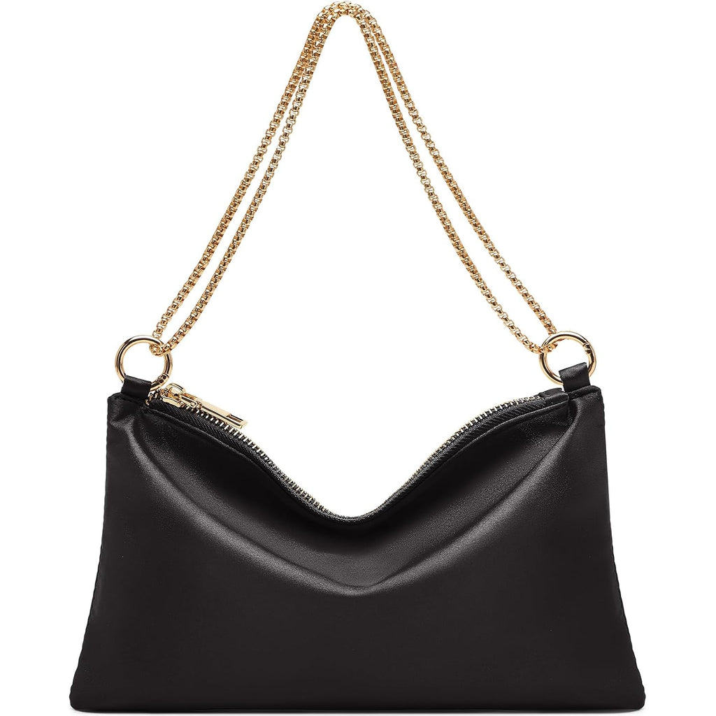 Women'S Evening Handbag Satin Shoulder Bag Purse For Prom Engagement Cocktail Party Wedding