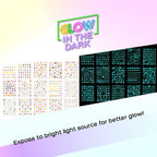 15 Sheets of Nail Stickers for Kids - 735 Cute Nail Stickers - Nail Decals for Girls - Flower, Bunny, Unicorn, Bear, Fruits | Glow in The Dark