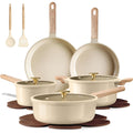 CAROTE 14Pcs Pots and Pans Set Non stick, Ceramic Cookware Set, Non-toxic Kitchen Cooking Set, PFAS and PFOA Free