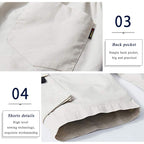 Aptro Men'S Cargo Shorts Elastic Waistband Drawstring Summer Casual Cotton Big & Tall Relaxed Fit Work Shorts