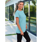 Automet Women'S Short Sleeve Shirts Summer Tops Crew Neck Basic Tees Casual Tshirts