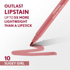 Covergirl Outlast, 10 Sugey Girl, Lipstain, Smooth Application, Precise Pen-Like Tip, Transfer-Proof, Satin Stained Finish, Vegan Formula, 0.06Oz