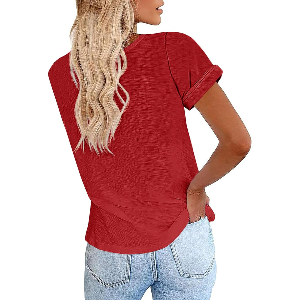 Cicy Bell Women'S Short Sleeve Shirts Crewneck Loose Casual Summer Basic Tees Tops