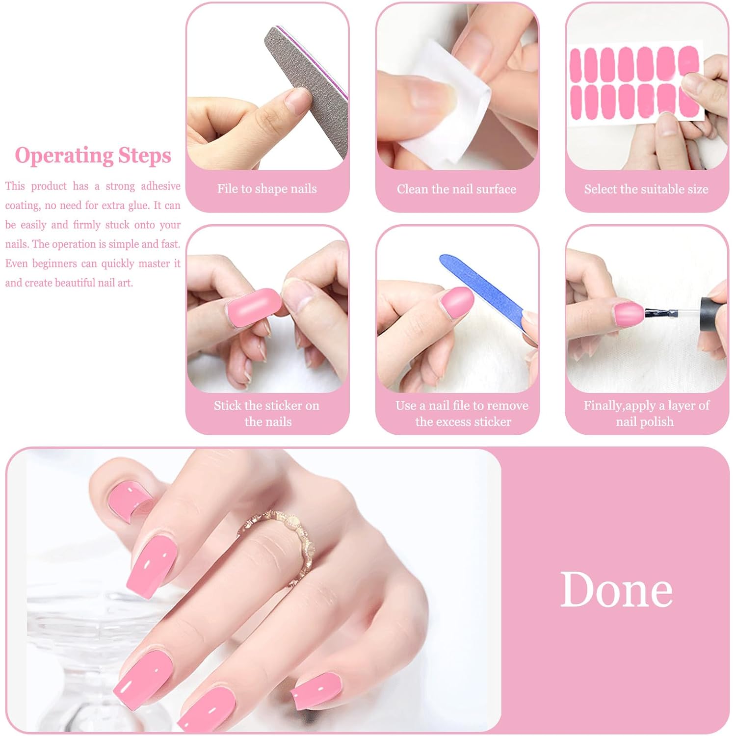 14 Sheets Fluorescence Solid Color Nail Polish Strips Stickers Self-Adhesive Vibrant Color Nail Wraps for Short Nails Nail Stickers Full Nail Wraps for Women Nail Art