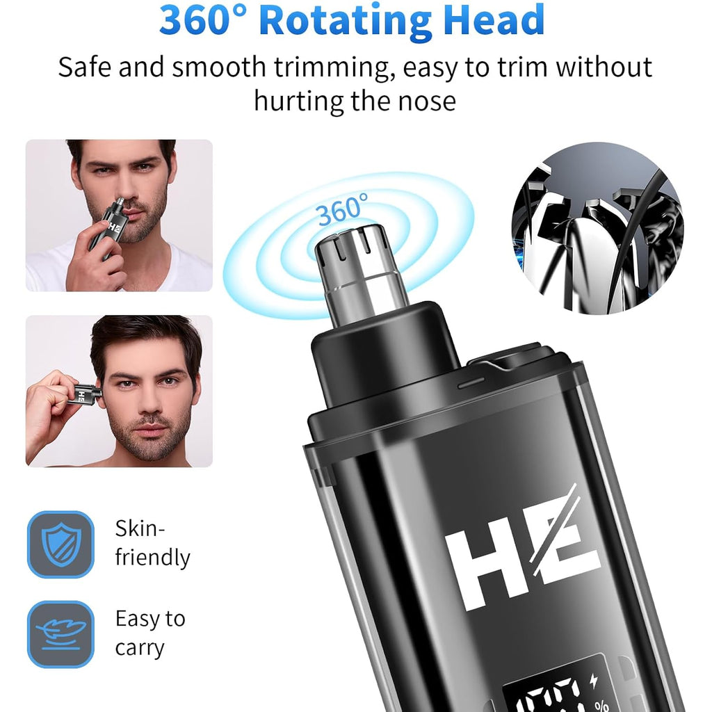 HIENA PRO Professional Hair Clippers for Men, Cordless Hair Clipper for Barber Clippers and Trimmer LED Haircut Set with Foil Shaver, Nose Trimmer, Rechargeable Clippers for Men