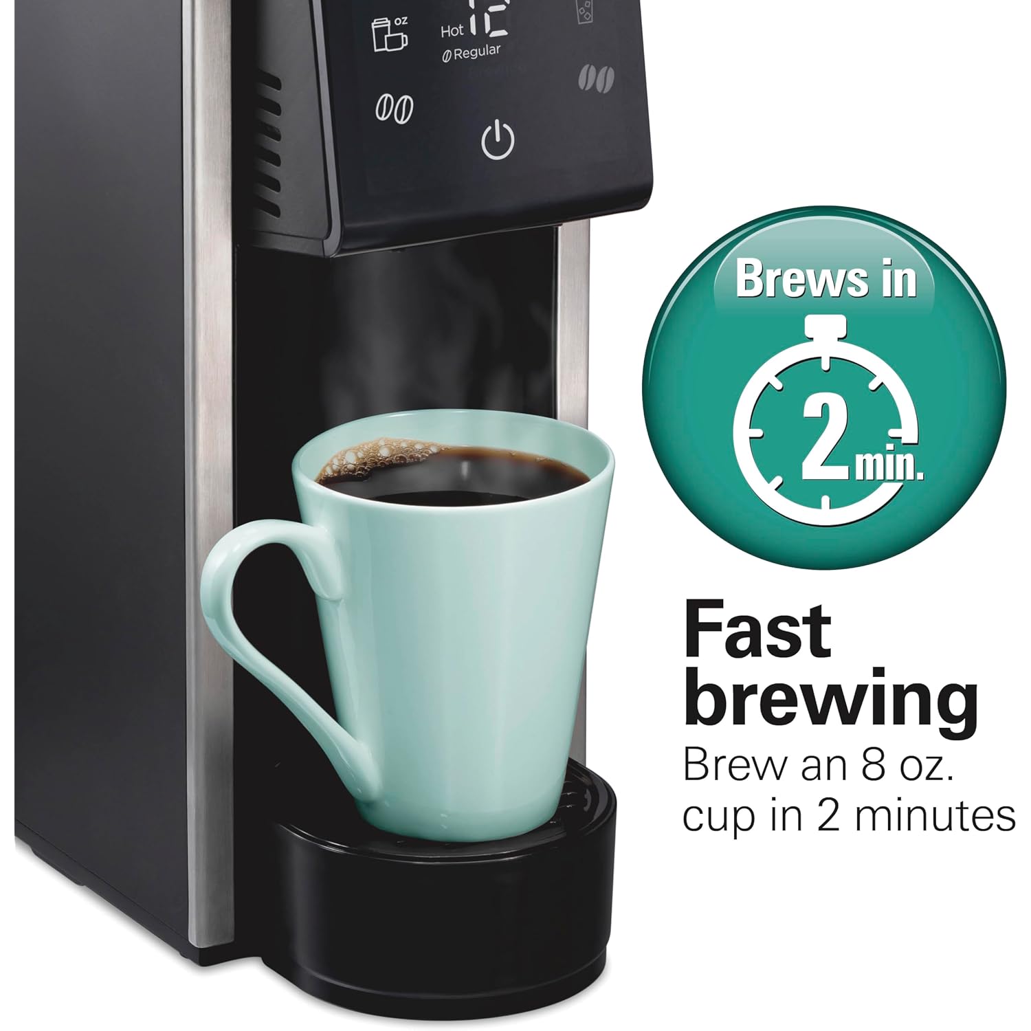 Hamilton Beach Flexbrew Advanced 4-In-1 Single Serve Coffee Maker | Hot & Iced Coffee Maker | Removable 45 Oz. Reservoir | Uses Pod Packs & Grounds | Fast Brewing | Black