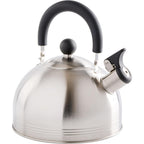Mr. Coffee Carterton Stainless Steel Whistling Tea Kettle – 1.5-Quart Capacity, Mirror Polish Finish, Durable Tea Kettle for Stovetop, Fast Boiling, Easy Pouring