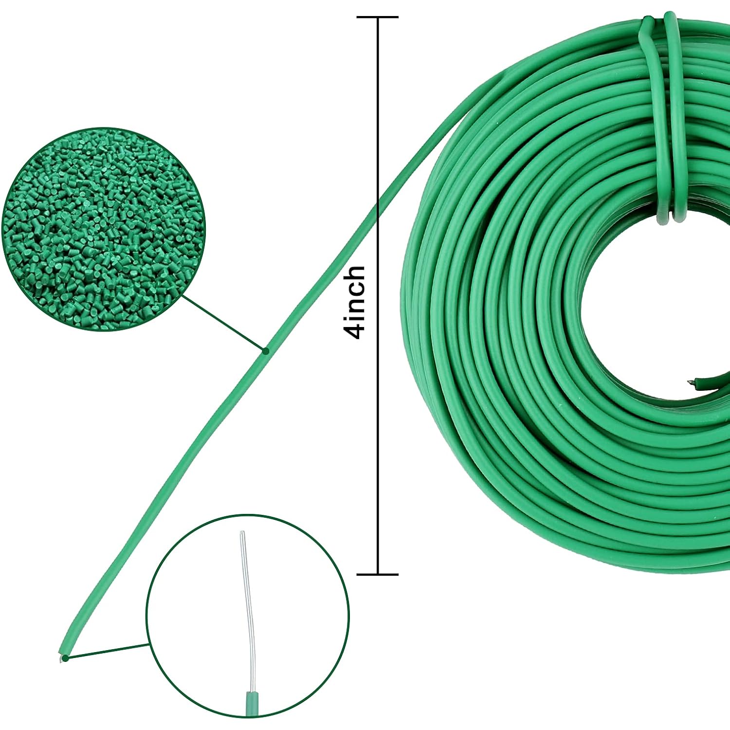 Ydsl 100 Feet Soft Tie For Plants, Green Twist Garden Ties Gardening Supplies For Supporting Climbing Plants, Tomatoes, Vegetables, (Diameter - 2.5Mm)