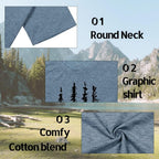 Funny Graphic Women Skinny Pine Tree Shirt Summer Hiking Camping Athletic Tees Nature Casual Comfy Clothes Ink Blue