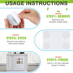 Qinyoung Acrylic Straw Holder For Cabinet Door With Double Sided Adhesive Tape Reusable Straw Organizer Tumbler Storage Kitchen Accessories Container For Counter Cupboard(Classic,Large,White)