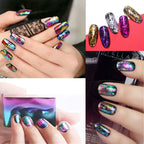 40 Rolls Starry Sky Nail Foil Adhesive Transfer Sticker Tips, EBANKU Nail Art Stickers Tips Wraps Foil Transfer Adhesive Glitters Acrylic DIY Decoration Kit(4 Boxes)