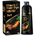 Hair Dye Shampoo 3 In 1 For Gray Hair, Herbal Ingredients Natural Shampoo Hair Dye For Women Men (Black)
