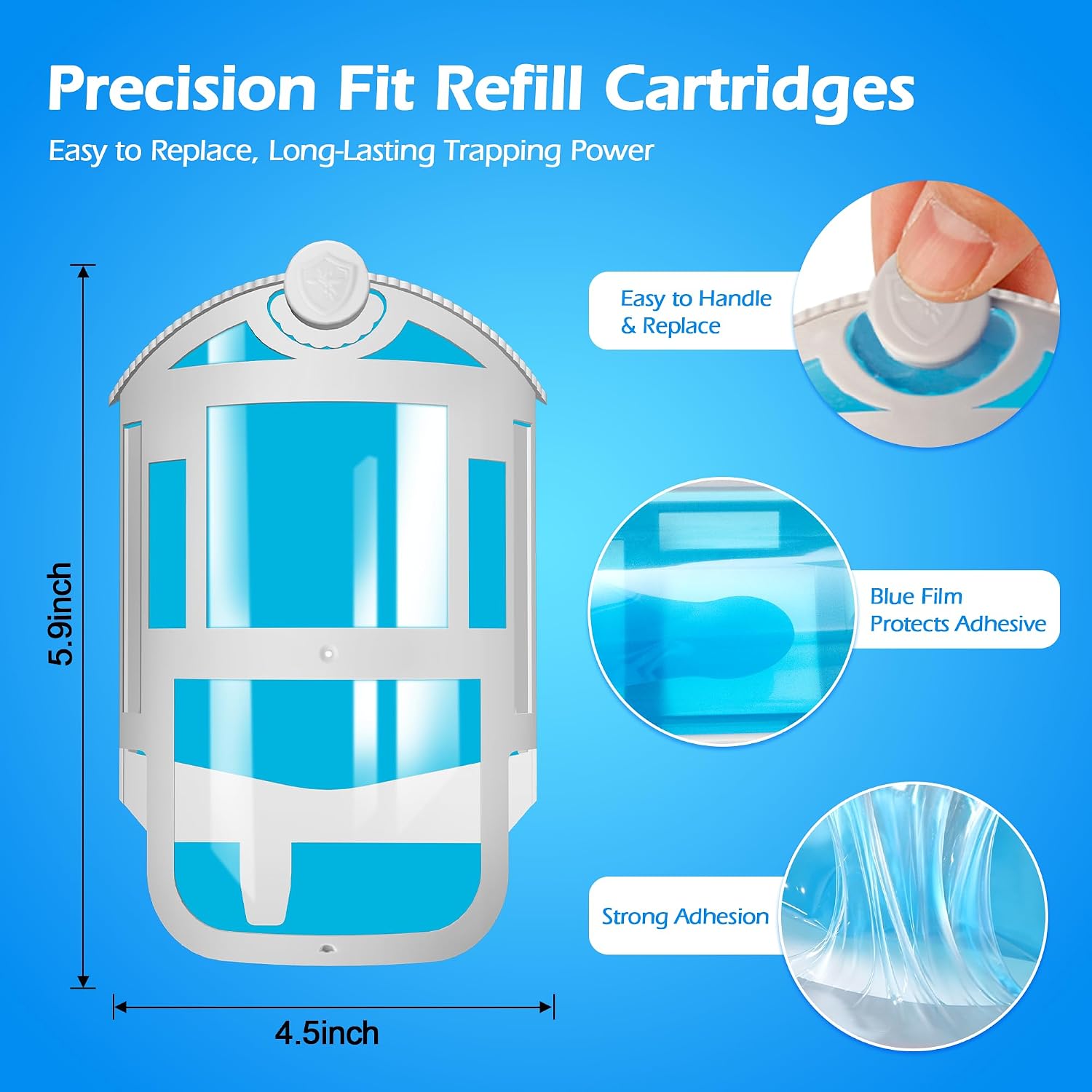 16 Pack Refill Cartridge Compatible With Flying Insect Trap,Replacement 100% Fit