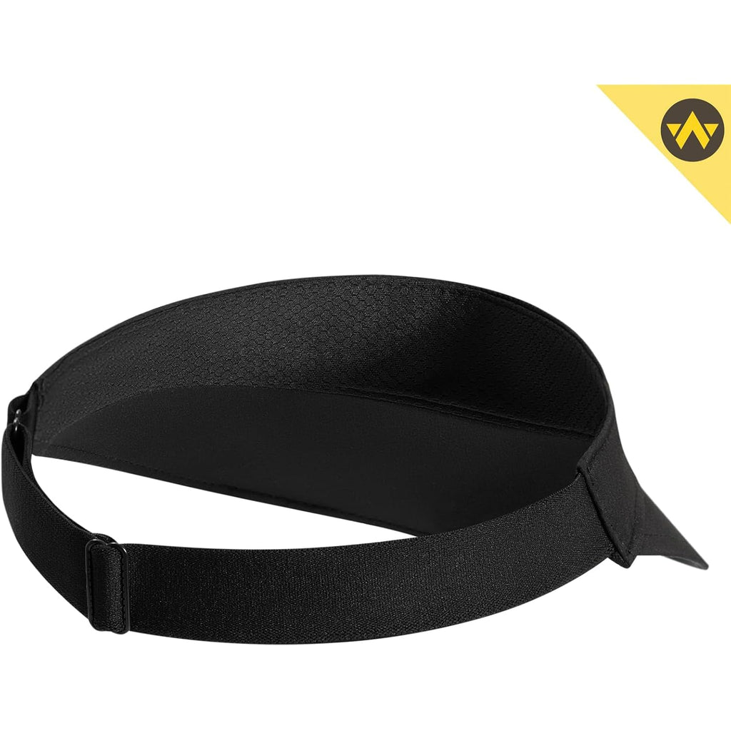 WANDER Running Sun Visor Hats Wide Brim UV Protection Sports Golf Tennis Elastic Band Mesh Cap for Women
