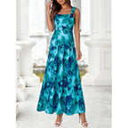 Btfbm Dresses For Women Summer 2026 Formal Sleeveless Smocked Floral Long Wedding Guest Dress Party Spring