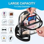 Clear Crossbody Bag For Stadium Events, Clear Purse For Women And Men For Concerts Sports Festivals