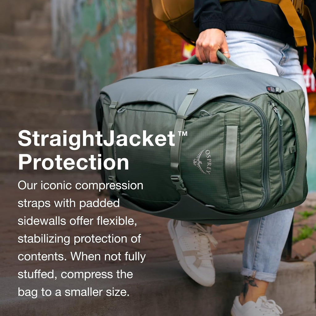 Osprey Sojourn Porter 46L Travel Backpack – Carry-On Compliant Luggage With Straightjacket Compression And Padded Laptop Sleeve – Durable Pack For International Or Urban Travel, Black