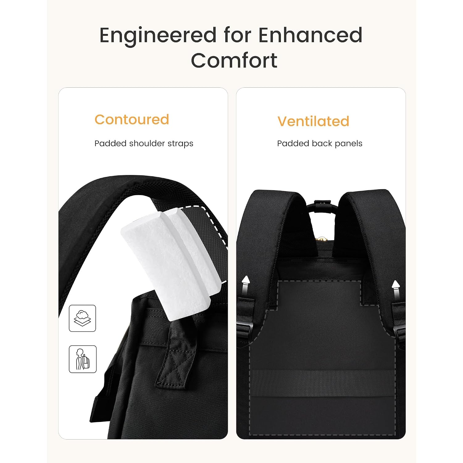 Lovevook Laptop Backpack For Women With Giant Tumbler Holder Pocket,15.6 Inch Waterproof Travel Backpack Purse Computer Laptop Bag,Professional Work College Nurse Teacher Backpack Casual Daypack,Black