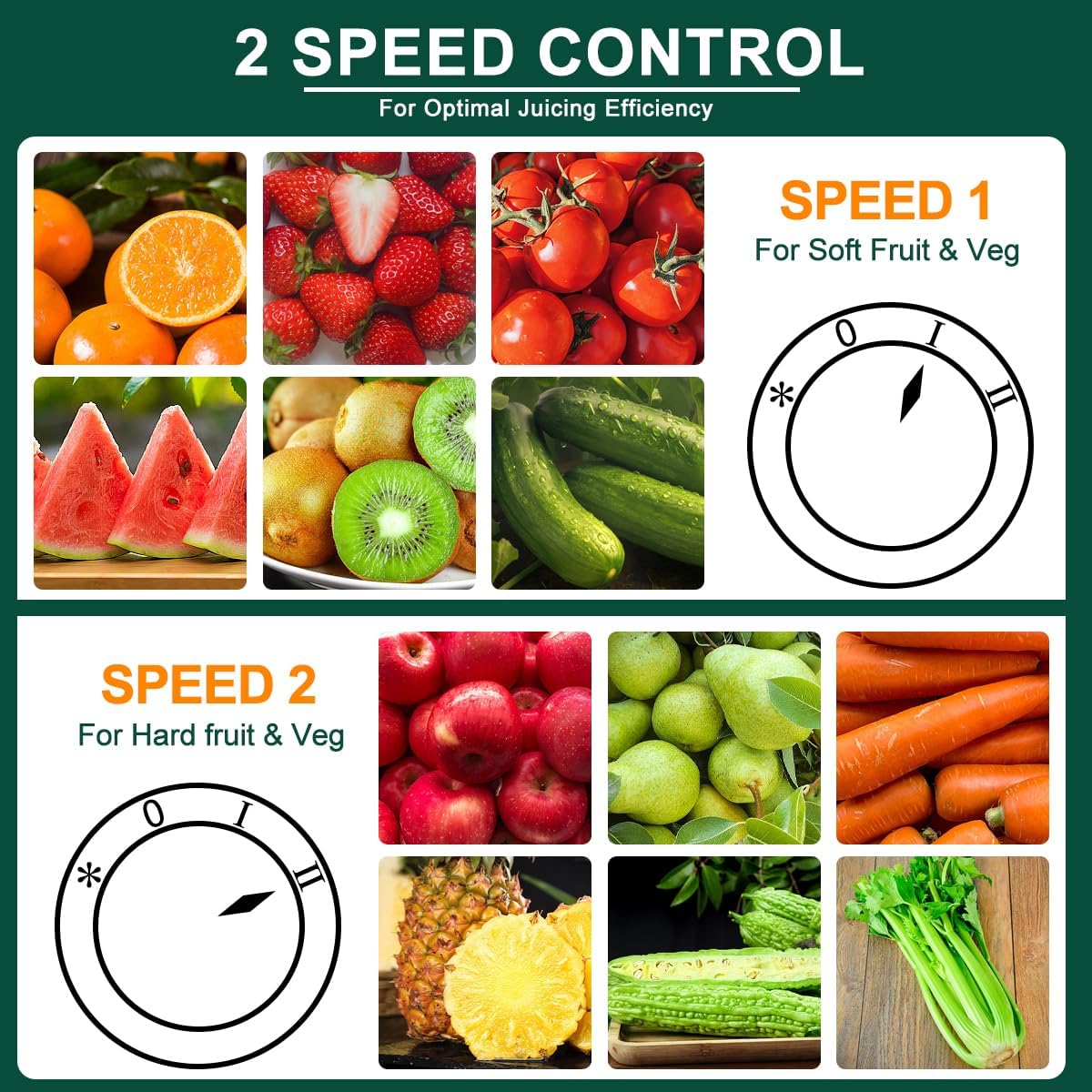 Juicer Machine, 500W Centrifugal Juicer Extractor With 3 Speed & Wide Mouth 3” Feed Chute For Fruit Vegetable, High Yield Juicer Included Cleaning Brush For Easy To Clean
