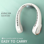 Frsara Neck Fan, Portable Personal Fan Strong Wind, 4000Mah, Air Volume,360° Cooling, No Hair Twisting, Air Volume On 2 Sides, Non-Slip, Quick Charge, Long Use Time, Birthday Gift For Women, Dad, Men