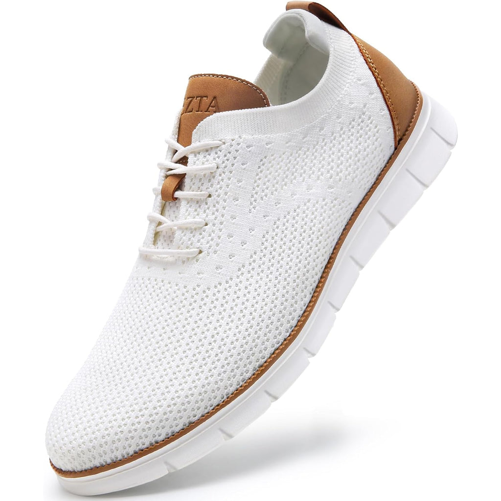 Men'S Casual Dress Oxfords Sneakers Business Mesh Breathable Lightweight Walking Shoes Tennis Comfortable