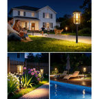 8 Pack Solar Pathway Lights Outdoor, 2 Lighting Modes Waterproof Solar Lights Outdoor, Sturdy Metal Rods, Brighter Up To 15Hrs Outdoor Path Lights For Yard Walkway Driveway Sidewalk Garden