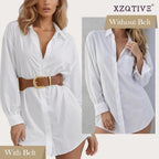 XZQTIVE Women Wide Elastic Waist Belt for Dresses Fashion Cinch Belts Stretchy Waistband with Gold Buckle