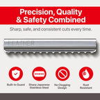 Feather Styling Razor Standard Blades - Professional Hair Cutting Blades for Styling, Shaping, Feathering, & Thinning - Stainless Steel Single Edge Guarded Blade - Made in Japan - Refill Pack - 10 Ct