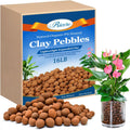 16Lb Organic Leca Clay Pebbles For Plants, 4-16Mm Drainage Leca Balls | Reusable, Aeration Lightweight Clay Balls, Moisture Retention For Hydroponics, Orchids, Succulents, Terrariums, Propagation