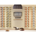 2 Pack 12 Bottle Wall Wine Rack For 24 Wine Bottles, Diy Detachable Wall Mount Wine Rack, Wine Storage Organizer Display Holder Used As One Or Four, For Dining Room, Wine Cellar, Wine Lover Gift
