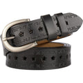 XuoAz Women-Leather-Belt for Jeans Pants Adjustable-Fashion-Casual-Waist-Belts Hollow Flower Belt for Ladies Girls