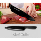 Kitchen Knife Set With Block, 19 Pcs High Carbon Stainless Steel Sharp Includes Serrated Steak Knives Set, Chef Knives, Bread Knife, Scissor, Sharpener, All In One