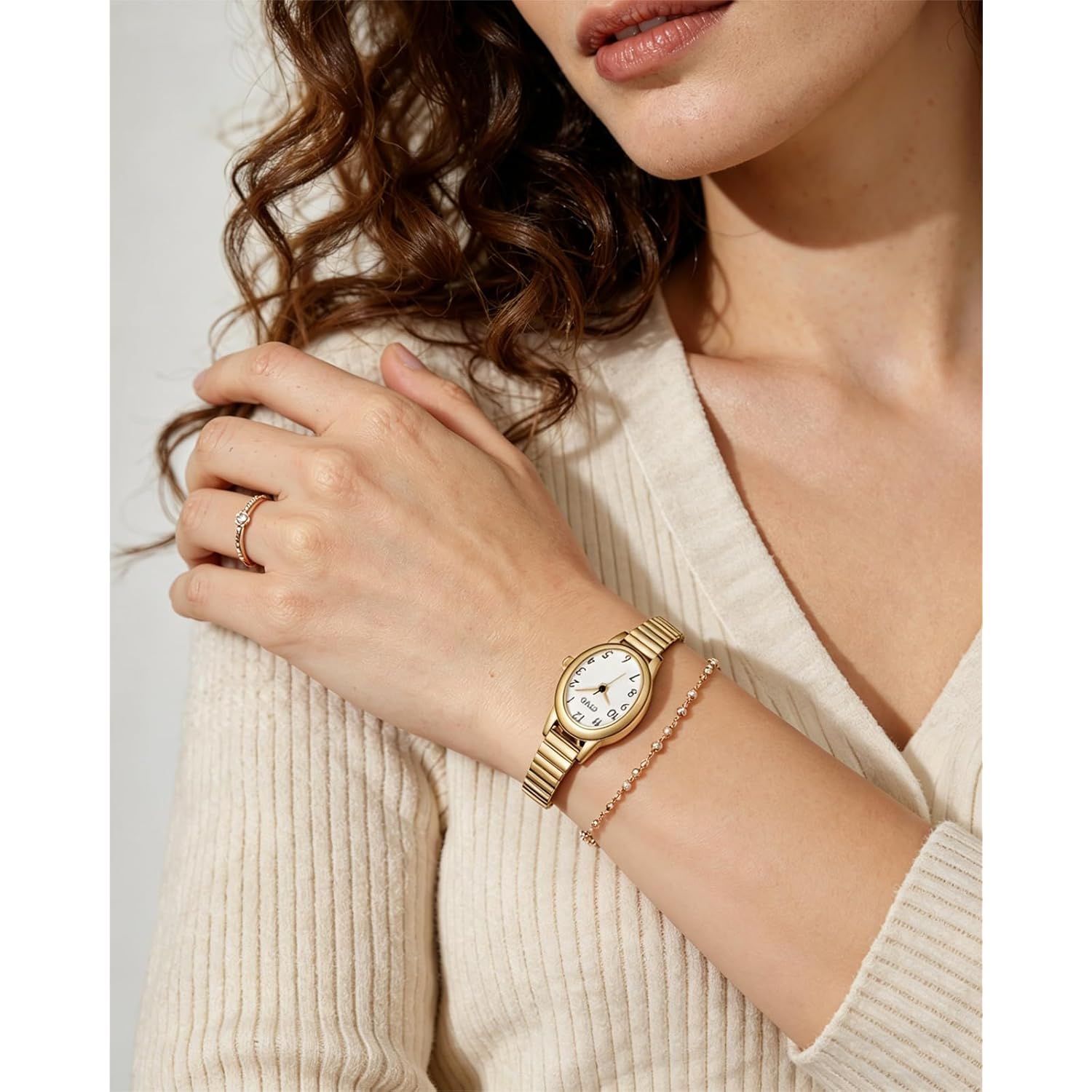 CIVO Small Gold Watches for Women: Vintage Analog Watch with Stainless Steel Expansion Band - Dainty Ladies Watch with Small Wrists - Gifts for Mom Wife Birthday Anniversary