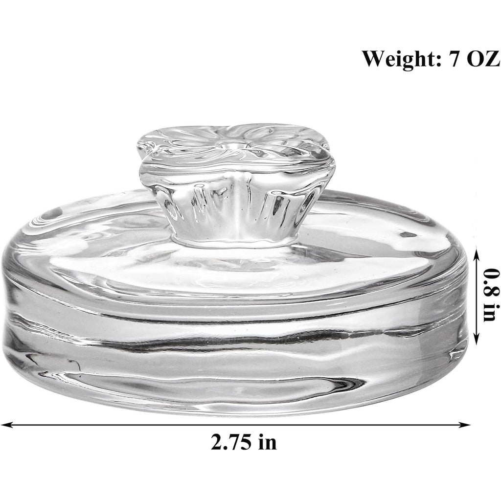 Okllen 9 Pack Glass Fermentation Glass Weights For Large Wide Mouth Mason Jars Easy Grip Handle, Dishwasher Safe