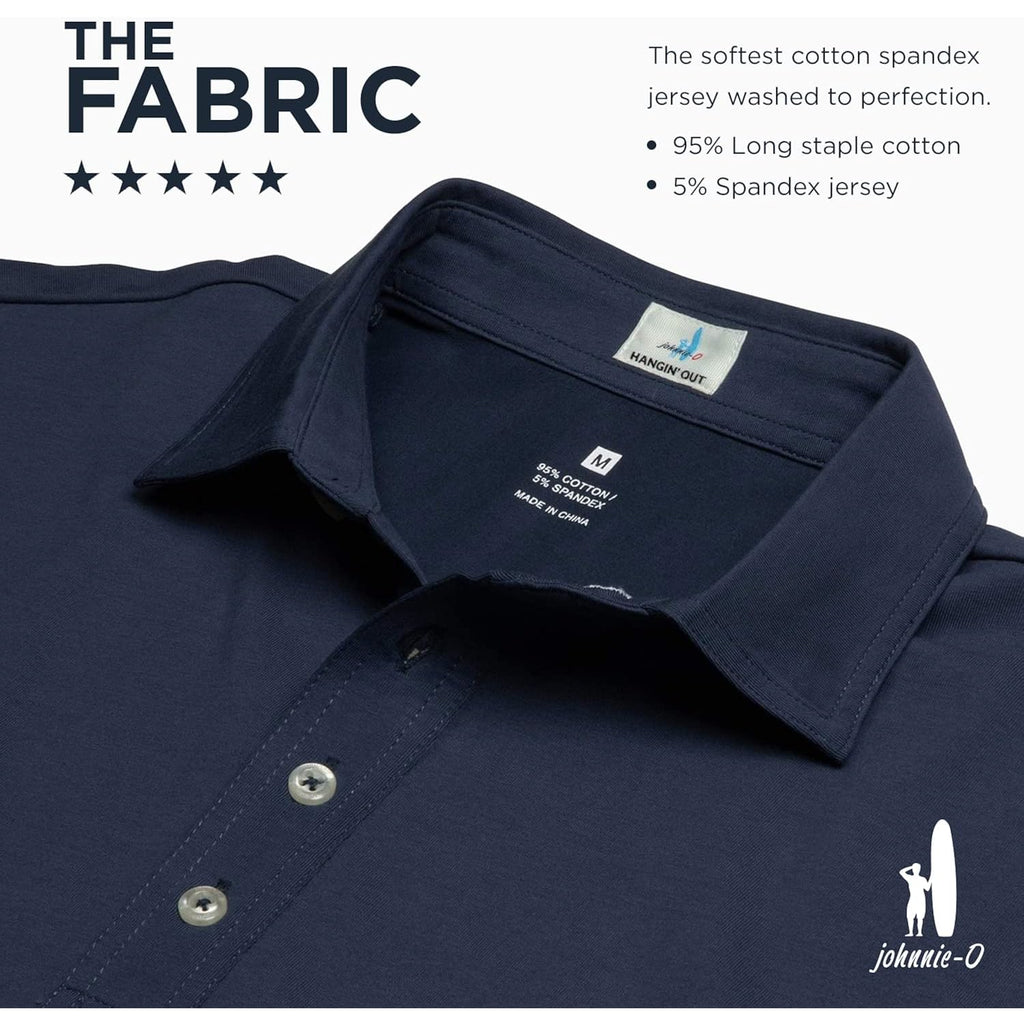 Johnnie-O Lyndonn Polo | Men'S Striped Performance Polo | 3-Button | Moisture-Wicking | 4-Way Stretch | Upf 50