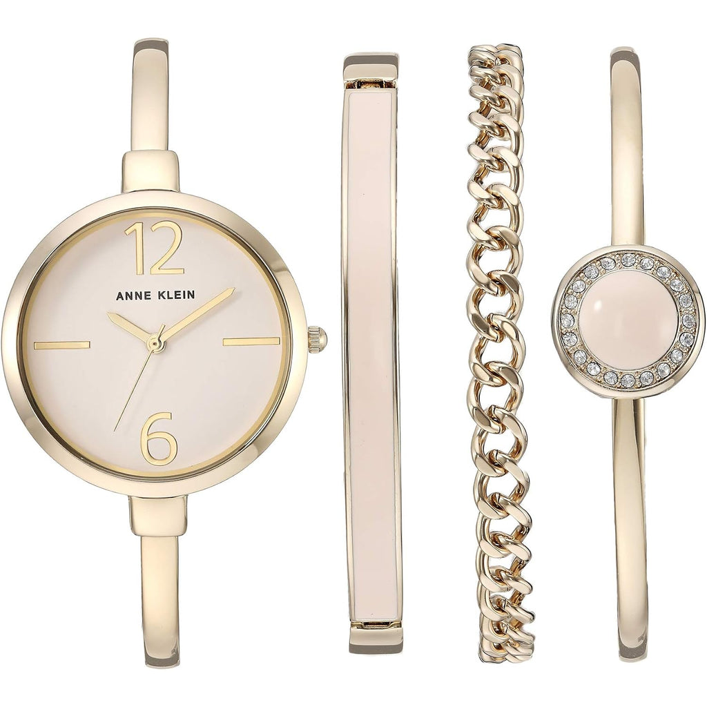 Anne Klein Women'S Bangle Watch And Premium Crystal Accented Bracelet Set