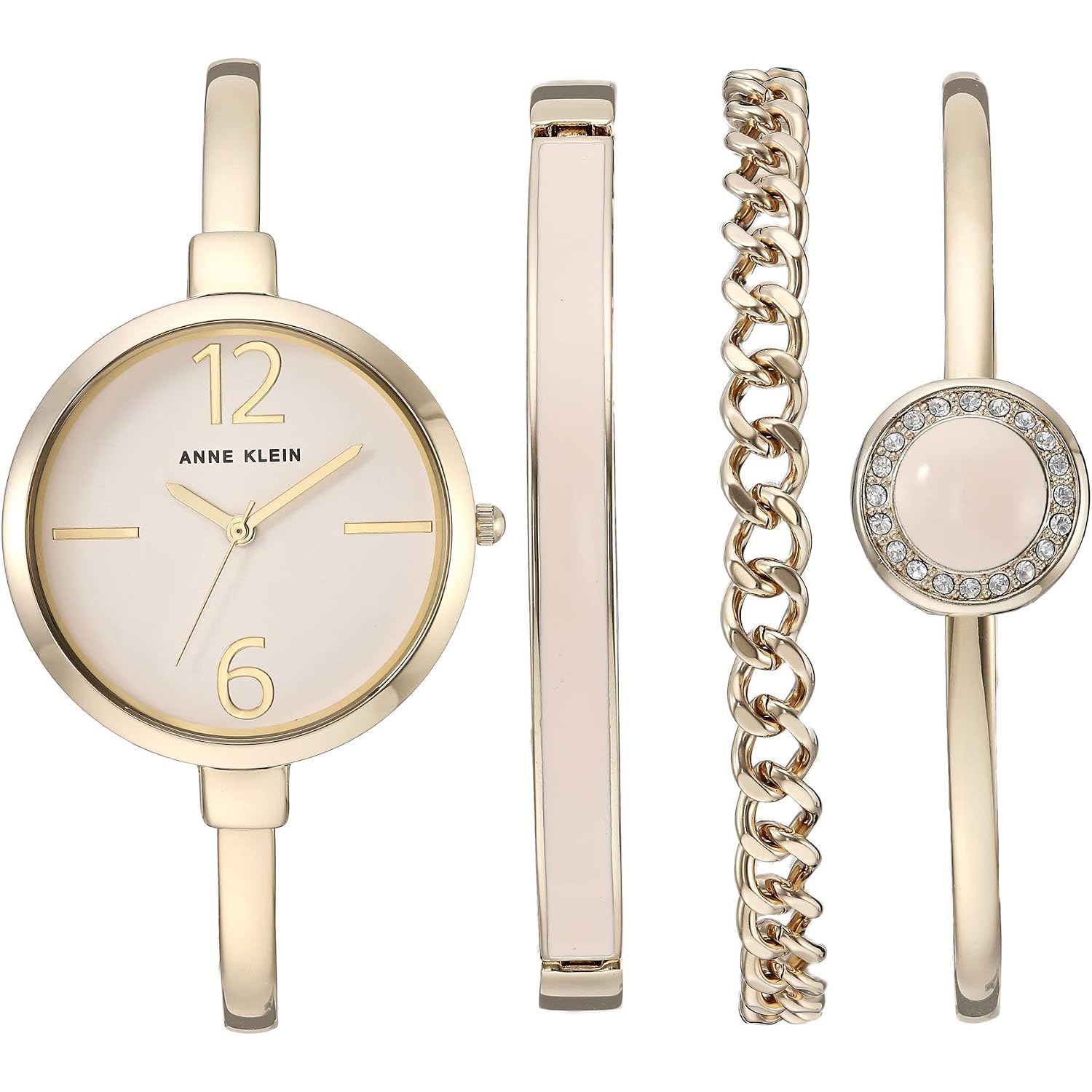 Anne Klein Women'S Bangle Watch And Premium Crystal Accented Bracelet Set