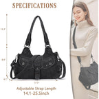 Angel Kiss Hobo Bags for Women Vegan Leather Shoulder Purses and Handbags Ladies Roomy Tote Bags Purse with Crossbody Strap