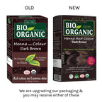 Indus Valley Bio Organic Natural Henna Powder For Hair Dye Dark Brown- 3.5 Oz