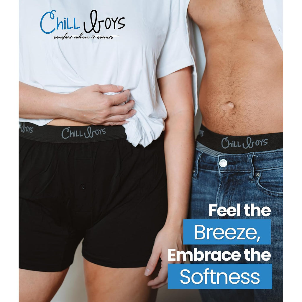 Chill Boys Viscose From Bamboo Boxers For Men - Cool Comfortable, Soft Breathable Men'S Underwear - Boxer Shorts