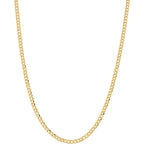 Kooljewelry Real Solid 10k Yellow Gold 2.7 mm Curb Link Chain Necklace for Men and Women (16, 18, 20, 22, 24 or 30 inch)