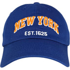 Elidan Ny Dad Hat New York Est.1625 Cotton Cap, Adjust Buckle Strap, Unstructured Low-Profile Ny Baseball Cap For Men & Women