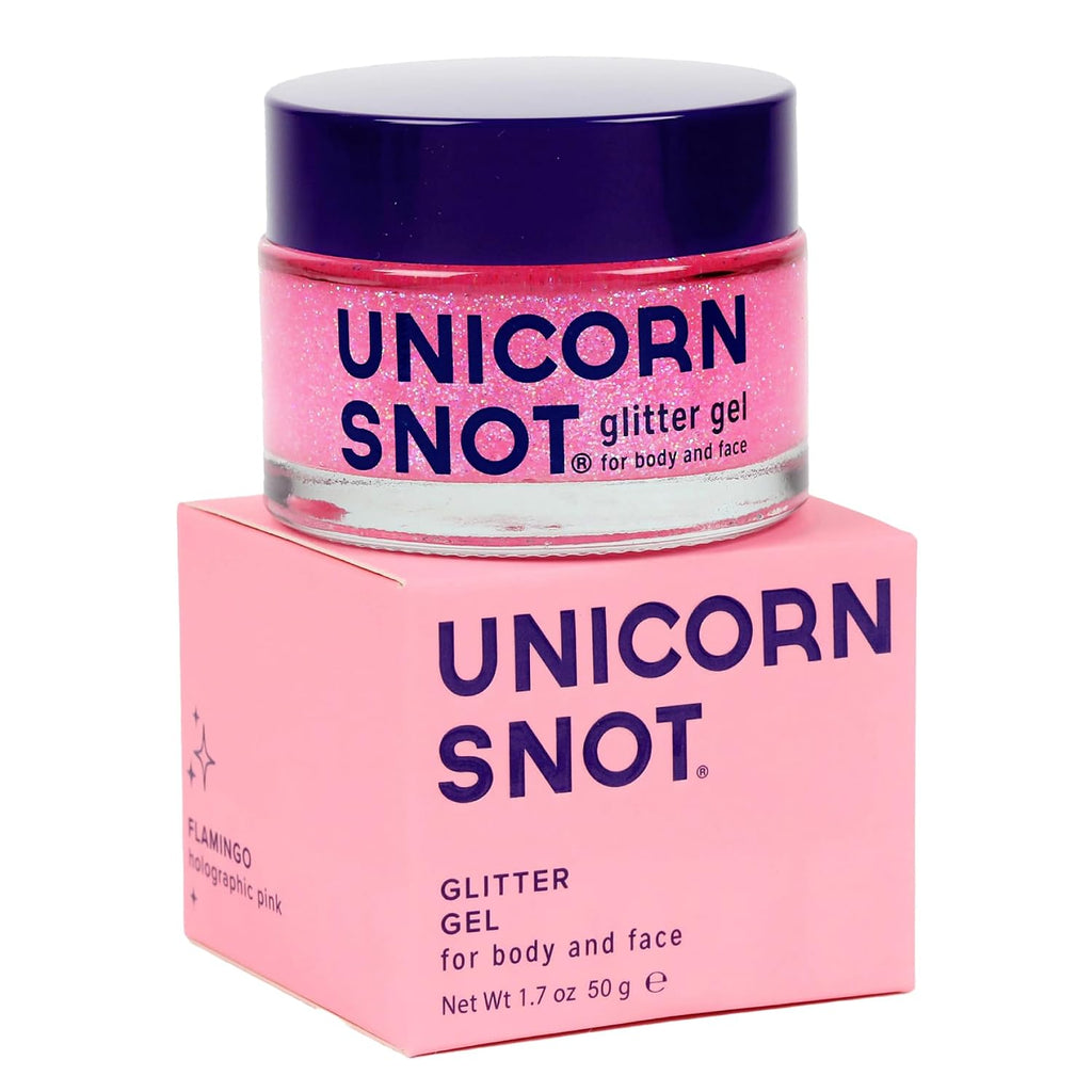 Unicorn Snot Holographic Face Glitter & Body Glitter Gel | Hair Glitter, Vegan & Cruelty Free, 1.7 Oz Pink Glitter (Flamingo)