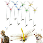 8 Packs Fake Dragonfly Clips,3D Outdoor Dragon Fly Decor Clip On Dragonfly For Bugs Dragonfly Garden Stakes Gardening Decoration Insert Plaque Yard Ornaments Outdoors