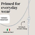 KISPER Solid 925 Sterling Silver Chain Necklace for Women Thin & Secure - Italian 1.6mm Diamond Cut Cable Link with Lobster Clasp - Made in Italy (16-30 Inch)
