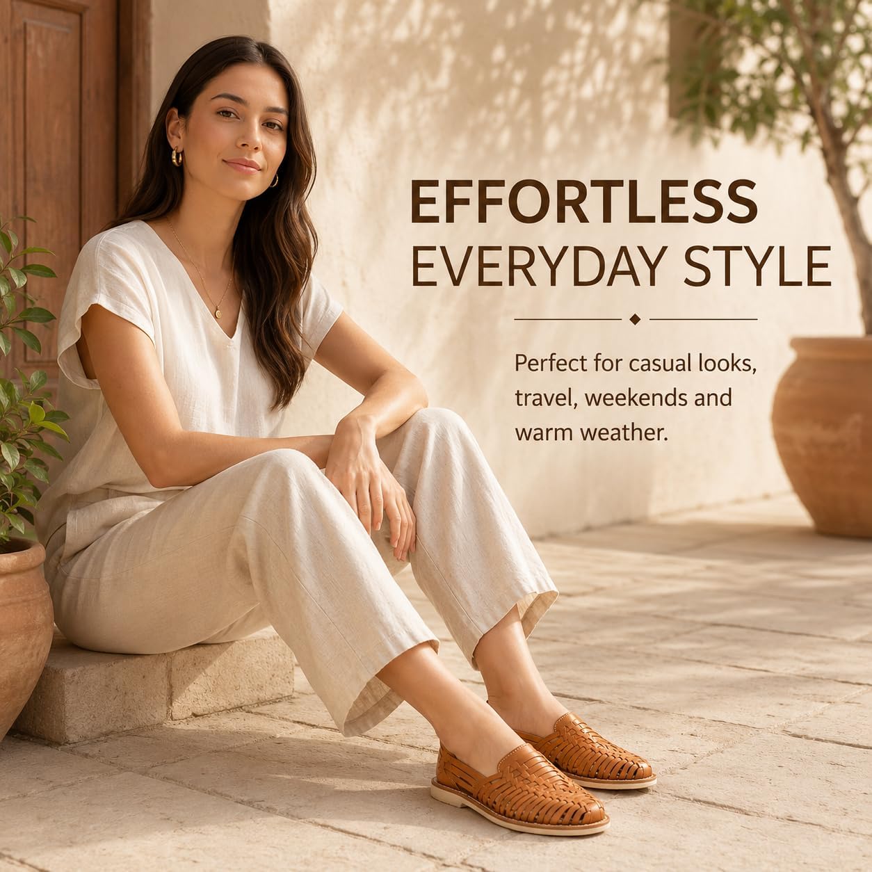 Huaraches For Women | Handmade Mexican Woven Leather Sandals | Closed Toe Slip-On Womens Flats With Cushioned Insole | Genuine Leather, Artisan Crafted